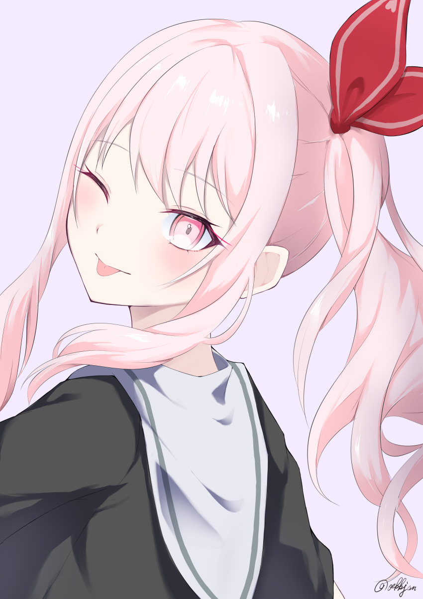 1girl, absurdres, akiyama_mizuki, black_cardigan, blush, bow, cardigan, hair_bow