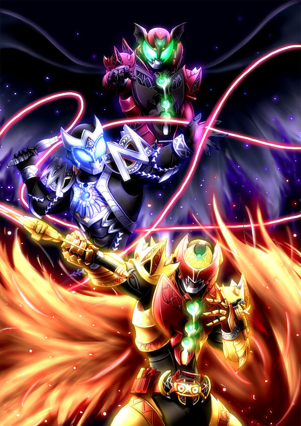 glowing, glowing_eyes, irisu_haniwa, kamen_rider, kamen_rider_dark_kiva, kamen_rider_kiva, kamen_rider_kiva_(series), kamen_rider_saga, sword, weapon, whip