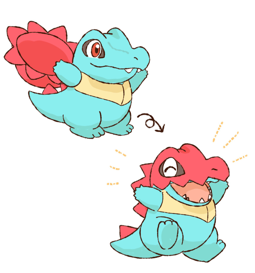 absurdres, blue_skin, colored_skin, cosplay, crocodilian, fangs, feraligatr, highres