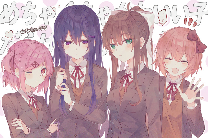 4girls, :d, ^^^, ^_^, artist_name, bad_id, bad_pixiv_id, blazer