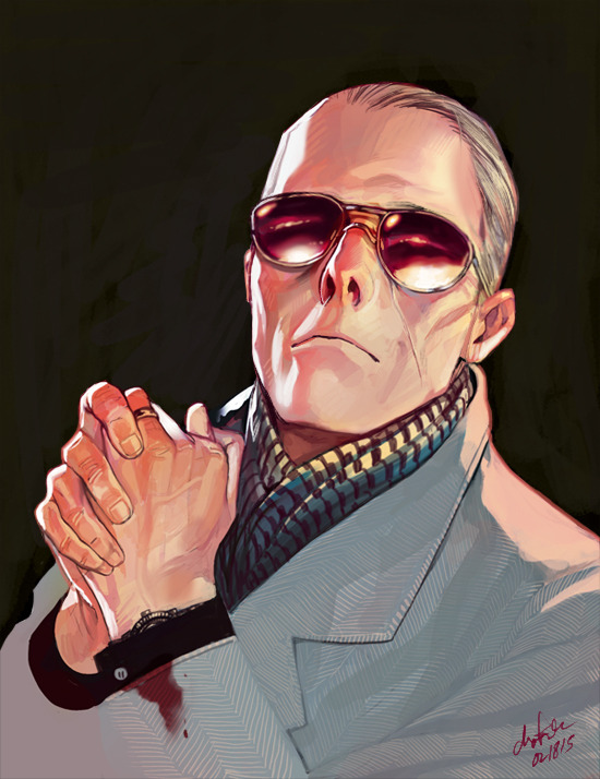 1boy, black_background, blood, blood_on_clothes, closed_mouth, ctkcave, hair_slicked_back, jacket