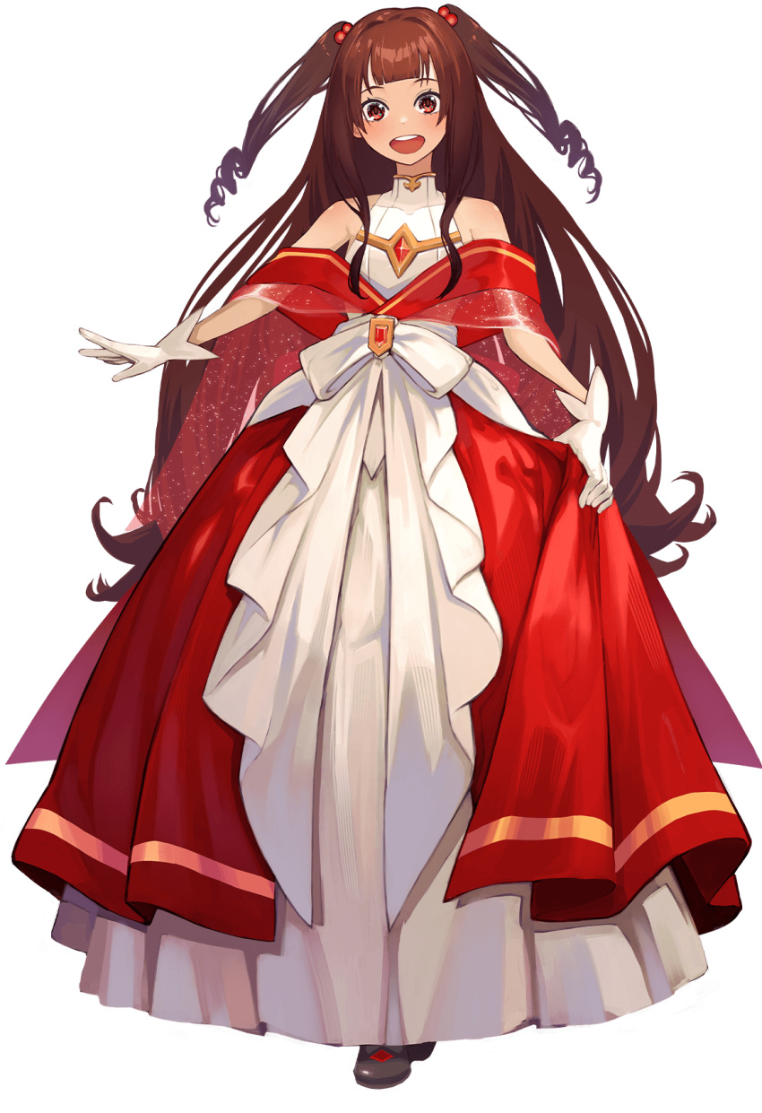 1girl, artist_request, bandai_namco, black_shoes, blunt_bangs, blush, bow, cape