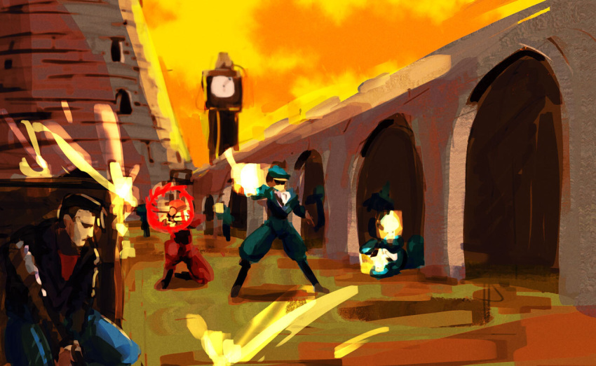 1boy, black_jacket, bodyguard, denim, firing, gameplay_mechanics, gun, handgun