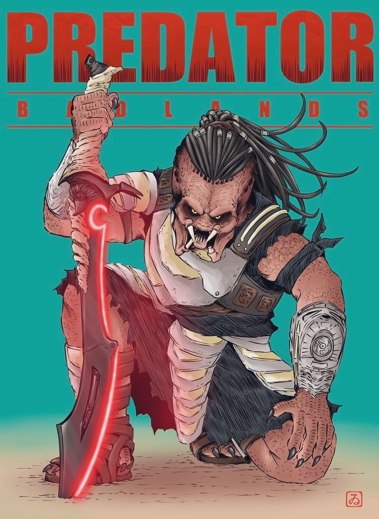 1boy, alien, armor, carapace, copyright_name, dek_(predator), dreadlocks, fingernails