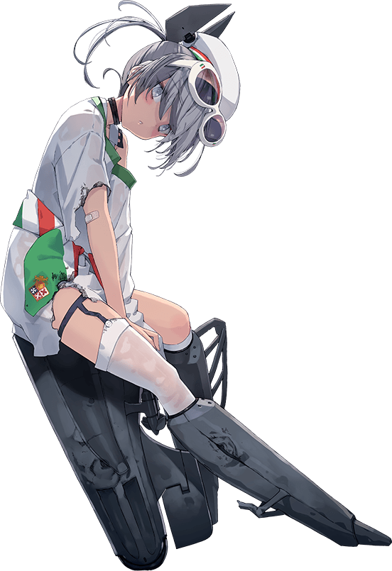 1girl, bad_link, ballet_boots, black_one-piece_swimsuit, burnt_clothes, dace_(kancolle), dixie_cup_hat, eyewear_on_head