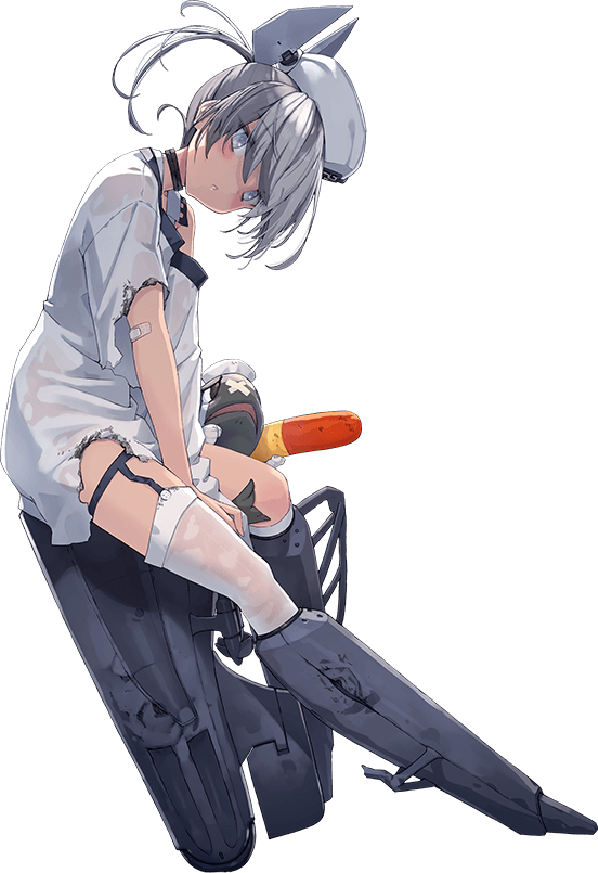 1girl, bad_link, ballet_boots, black_one-piece_swimsuit, dace_(kancolle), dixie_cup_hat, fish, full_body