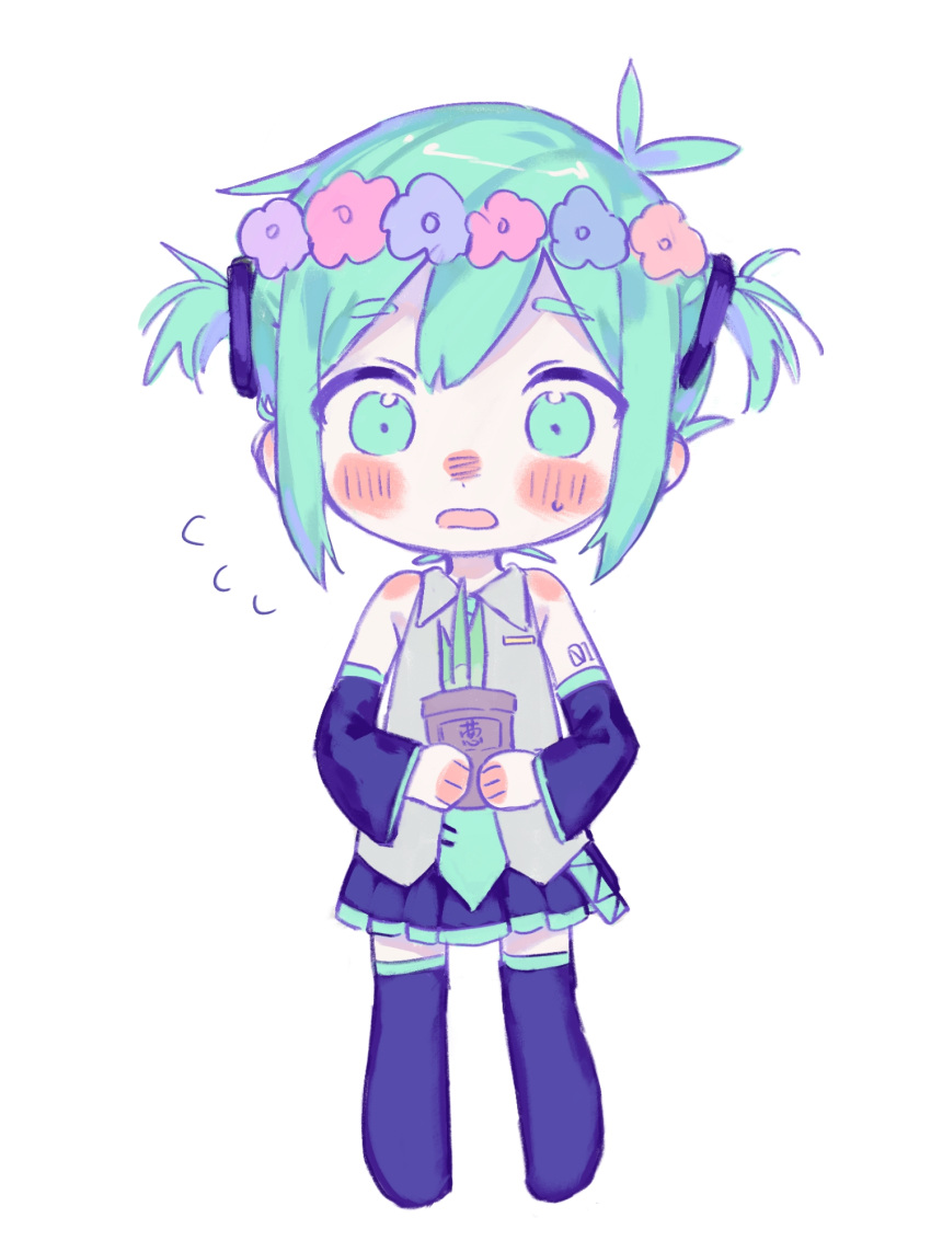 1boy, antenna_hair, arm_tattoo, bare_shoulders, basil_(headspace)_(omori), basil_(omori), black_boots, black_skirt