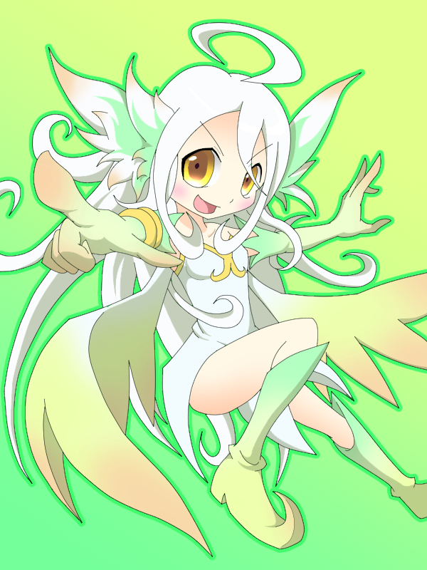 1girl, ahoge, amauchi, bare_shoulders, blush, breasts, commentary_request, elbow_gloves