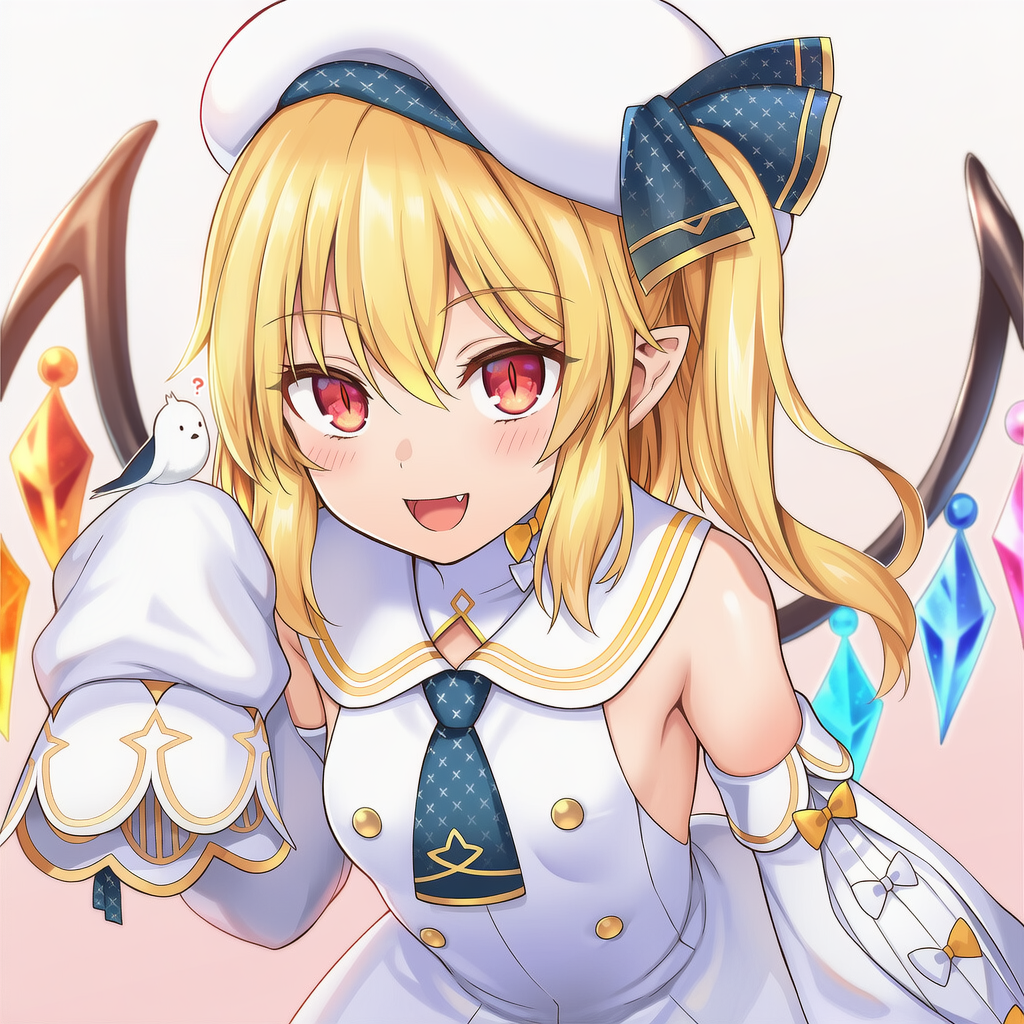 1girl, ai-generated, alternate_costume, armpits, ascot, bird, blonde_hair, blue_archive
