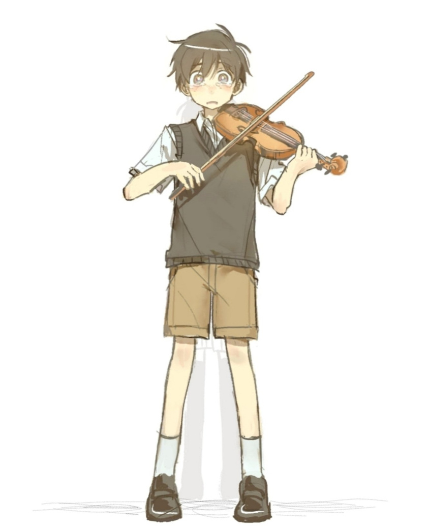 0_scyf, 2boys, antenna_hair, black_eyes, black_hair, black_shoes, black_sweater_vest, bright_pupils