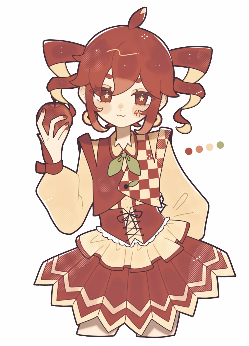 1girl, :3, absurdres, ahoge, blush_stickers, borrowed_design, closed_mouth, color_guide