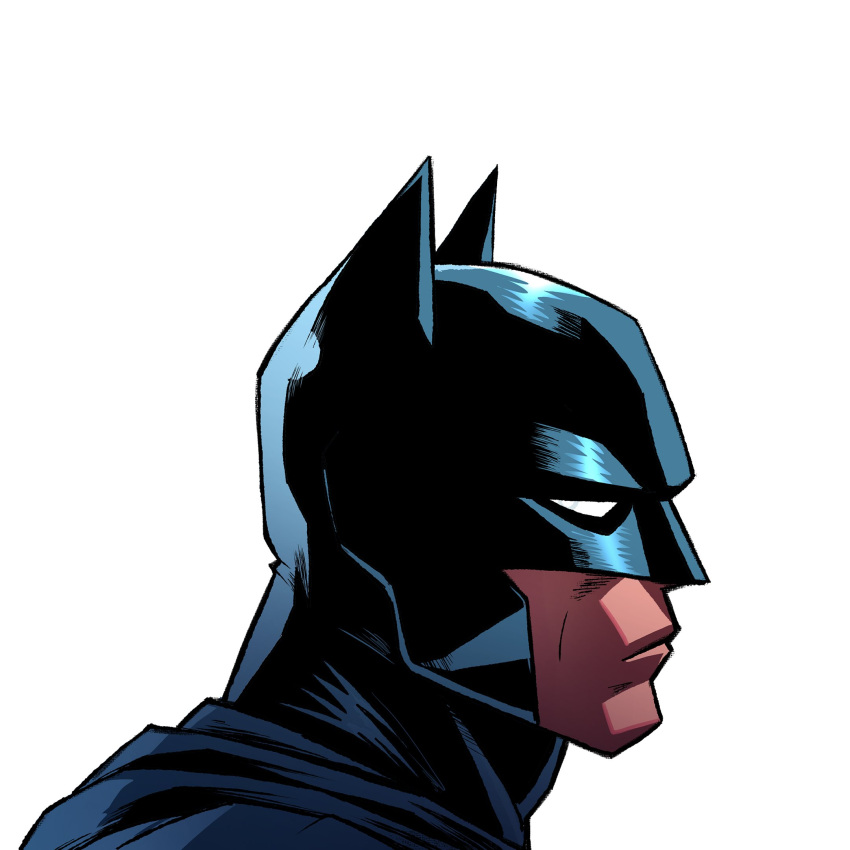 1boy, batman, batman_(series), commentary, commentary_request, dc_comics, from_side, frown