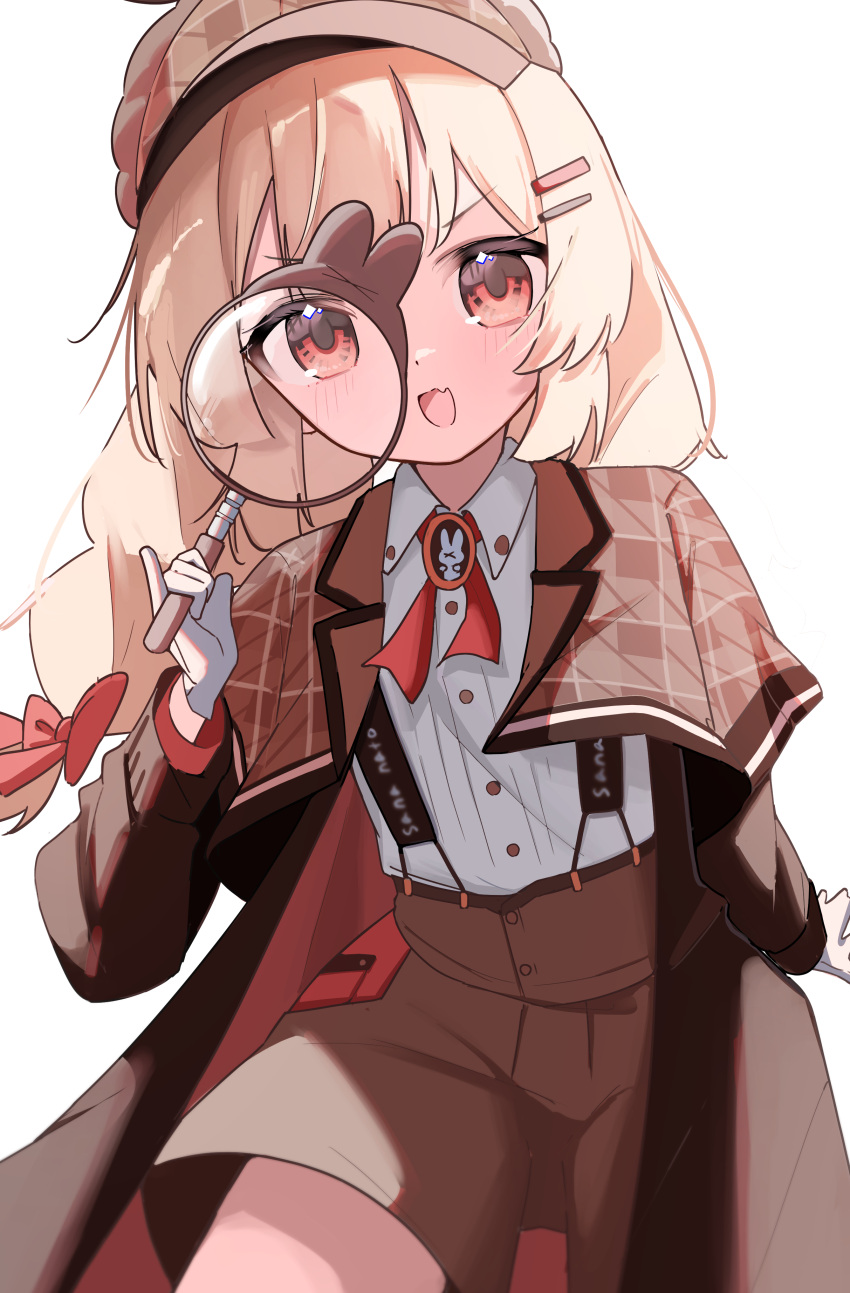 1girl, absurdres, aoi_(swoi_ekk), blonde_hair, bow, braid, brown_coat, brown_hat