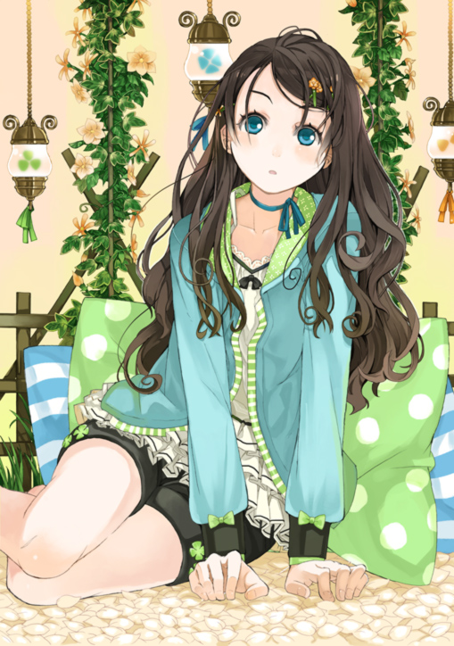 :o, black_hair, blue_eyes, chiharu_(nekomimibousi96), hair_ornament, hairclip, long_hair, looking_at_viewer