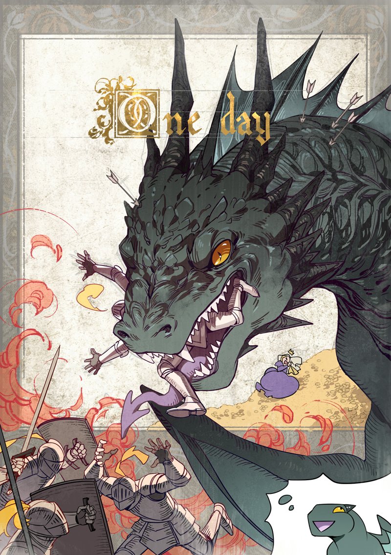 1girl, 4boys, armor, battle, biting, biting_another, colored_tongue, commentary