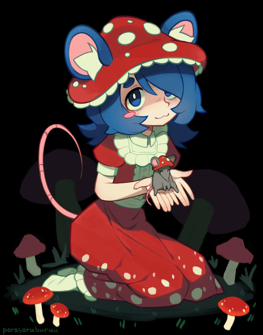 1girl, :3, animal, animal_ear_fluff, animal_ears, bags_under_eyes, blue_hair, blush_stickers