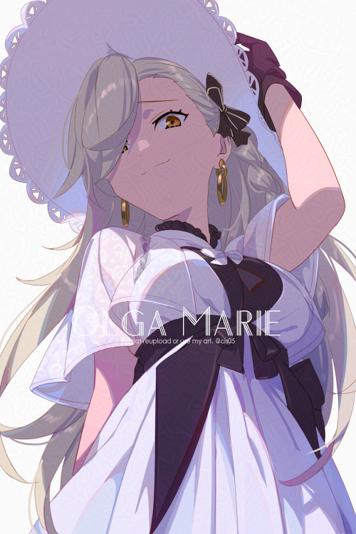 1girl, asymmetrical_bangs, black_dress, black_gloves, breasts, capelet, character_name, dress