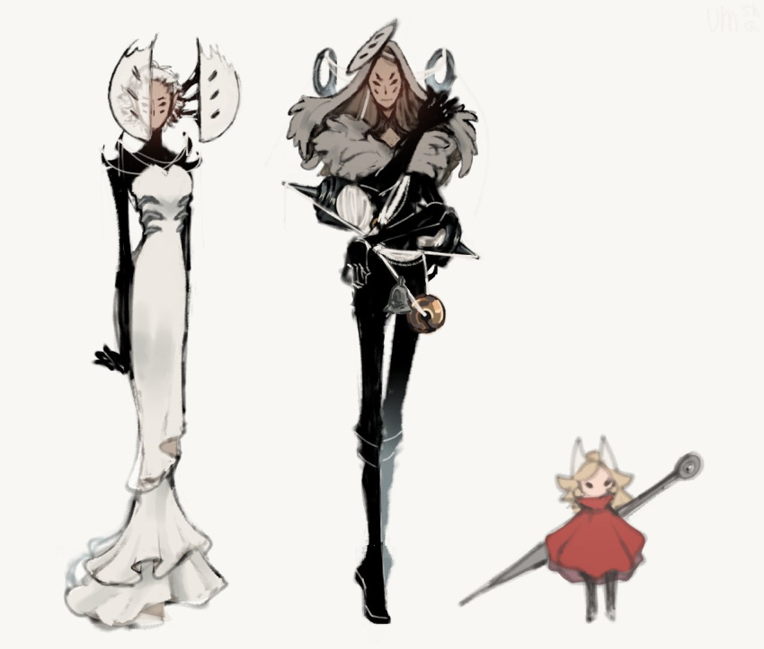 bell, blonde_hair, dress, first_sinner_(hollow_knight), gijinka, grey_hair, hollow_knight, hollow_knight:_silksong