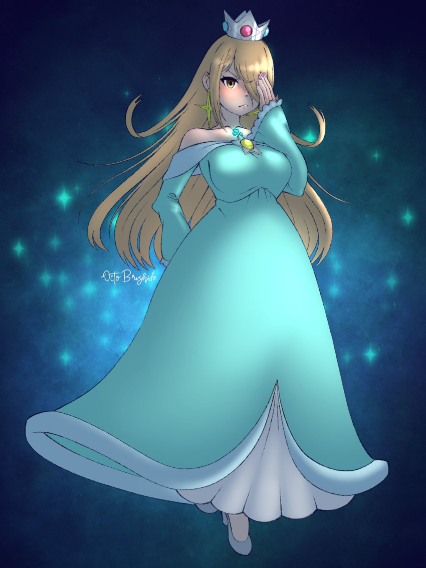 cosplay, highres, long_hair, mythra_(xenoblade), octobrushido, rosalina, rosalina_(cosplay), solo