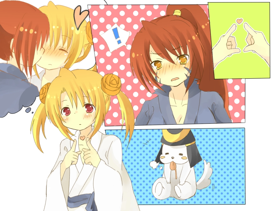 blush, hide_yoshino, kiminitokimeki, long_hair, oda_nobunaga_(sengoku_otome), ponytail, red_eyes, sengoku_otome