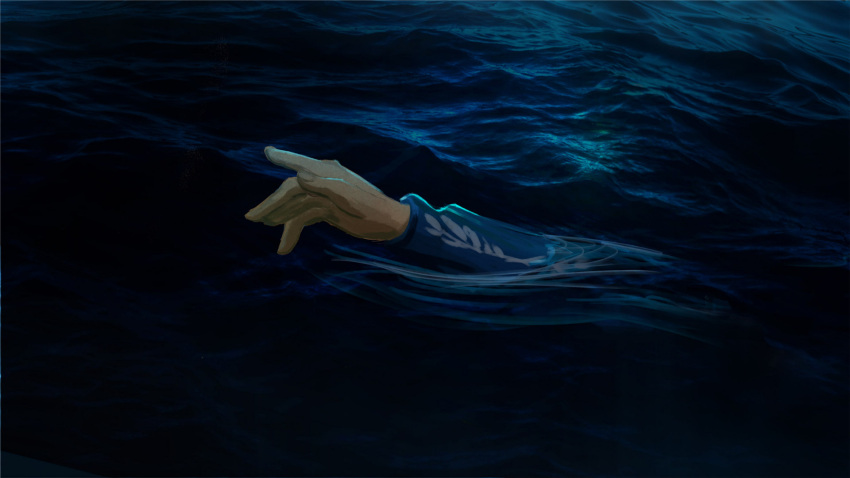 1other, arrapso, asphyxiation, bemelle, drowning, from_above, hand_up, highres