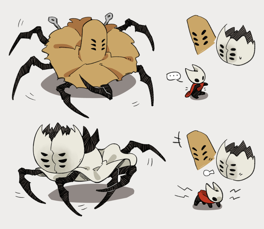 +++, ..., 3girls, absurdres, aged_down, alternate_universe, arthropod_girl, black_skin