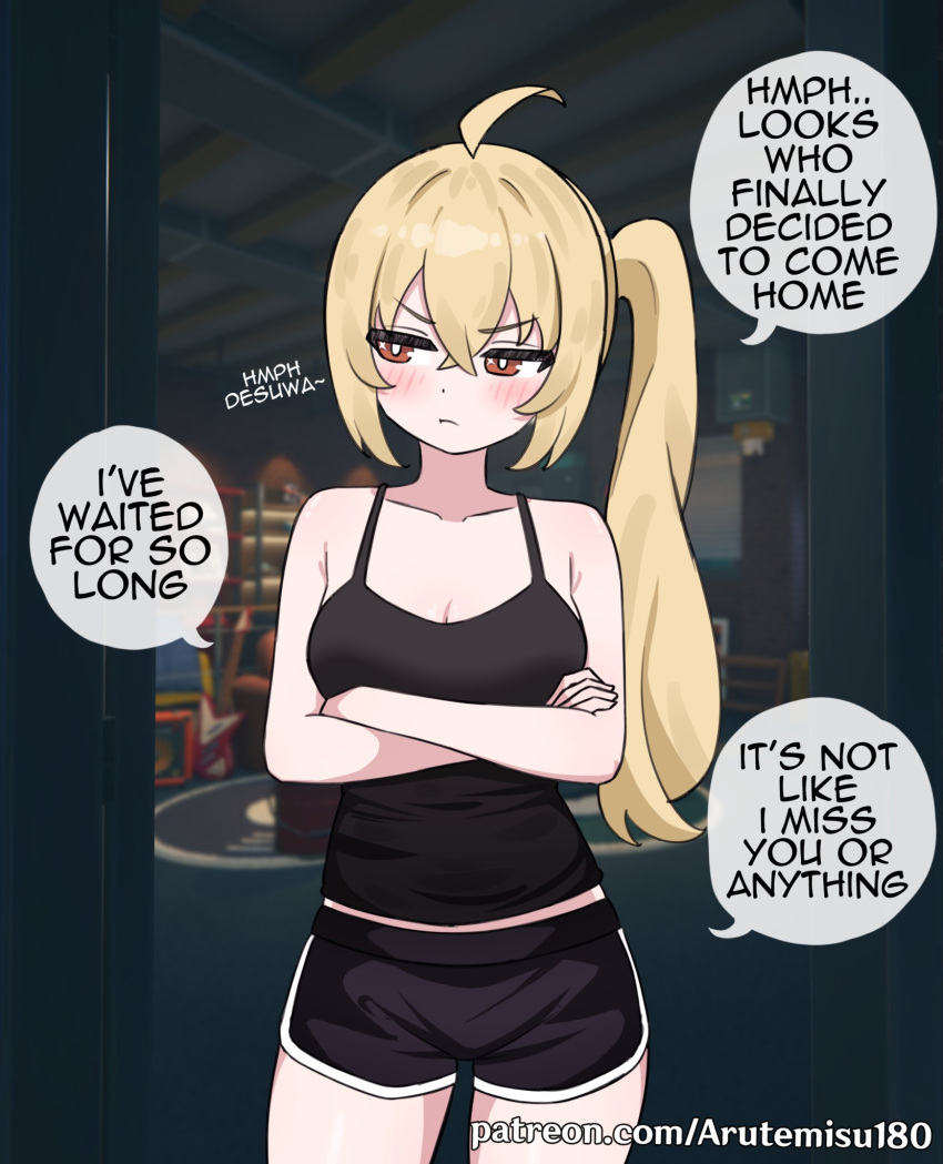 1girl, arutemisu180, luciana_de_montefio, medium_hair, pov, side_ponytail, tsundere, zenless_zone_zero