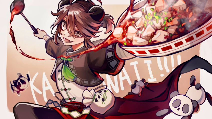 1boy, 9csgi, :d, ahoge, animal_ears, bandaged_arm, bandages, black_jacket