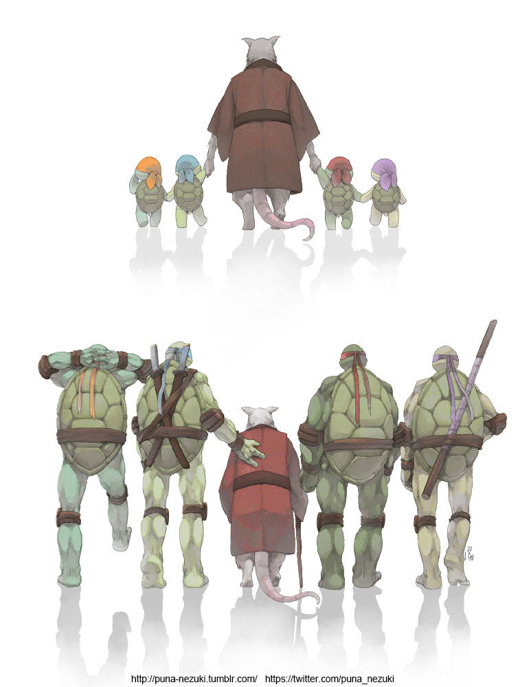 artist_name, bald, child, colored_skin, commentary, domino_mask, donatello, donatello_(tmnt)