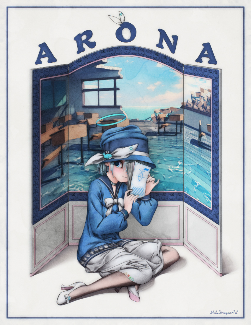 1920s_(style), 1920s_fashion, 1girl, absurdres, adapted_costume, arona_(blue_archive), artist_name, blue_archive