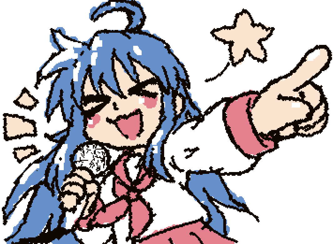 >_<, 1girl, :3, ahoge, animated, animated_gif, beachepisode, blue_hair