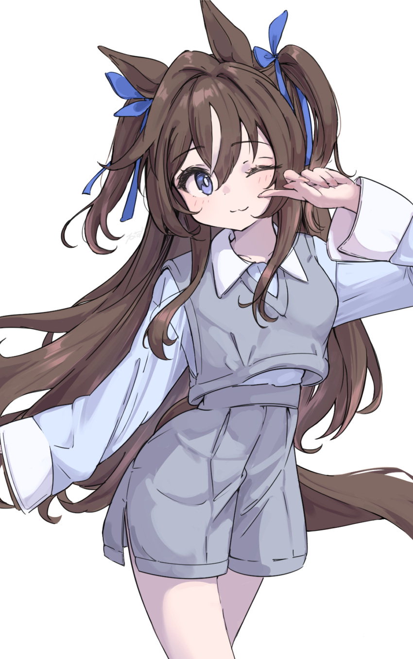 1girl, absurdres, alternate_costume, alternate_hairstyle, animal_ears, black_hair, blue_eyes, blush