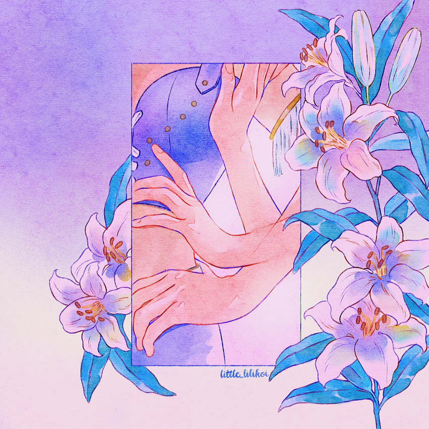 1girl, armlet, commentary, devil_fruit_power, english_commentary, extra_arms, flower, gradient_background