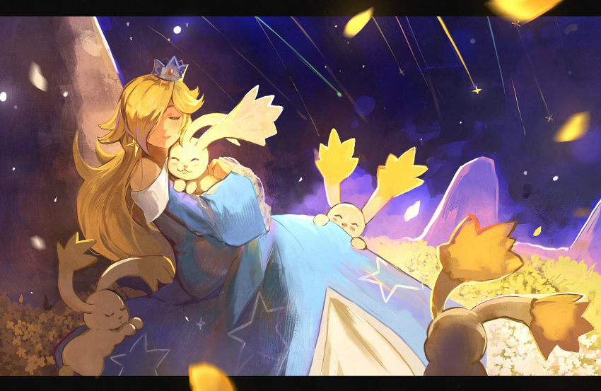 absurdres, aqua_dress, brooch, crown, dress, earrings, elidyss, grey_crown