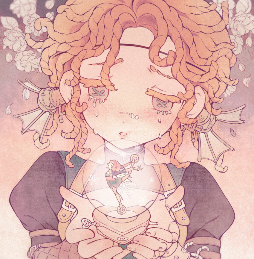 2girls, :o, button_eyes, buttons, chunjian_(chenlu769), colored_eyelashes, crying, doll_joints