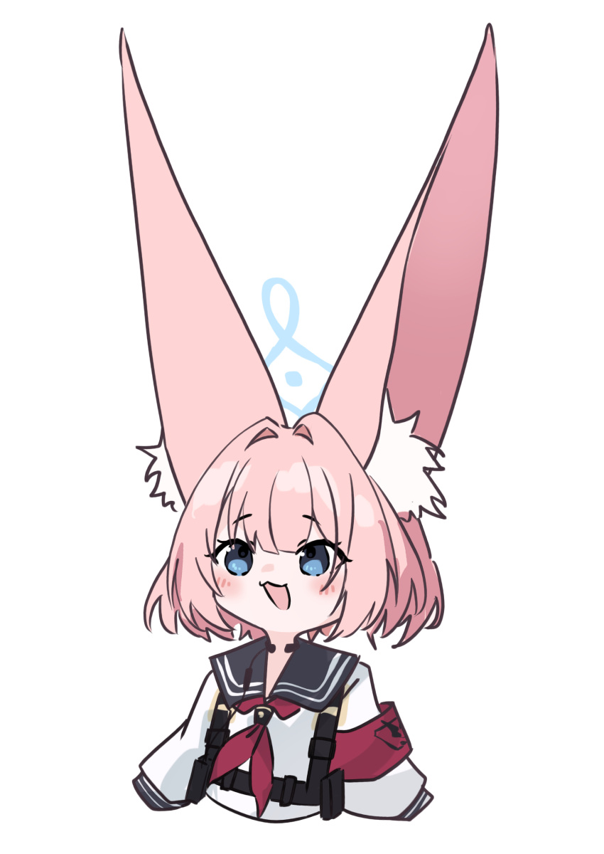 1girl, :3, :d, absurdres, animal_ear_fluff, animal_ears, armband, black_sailor_collar