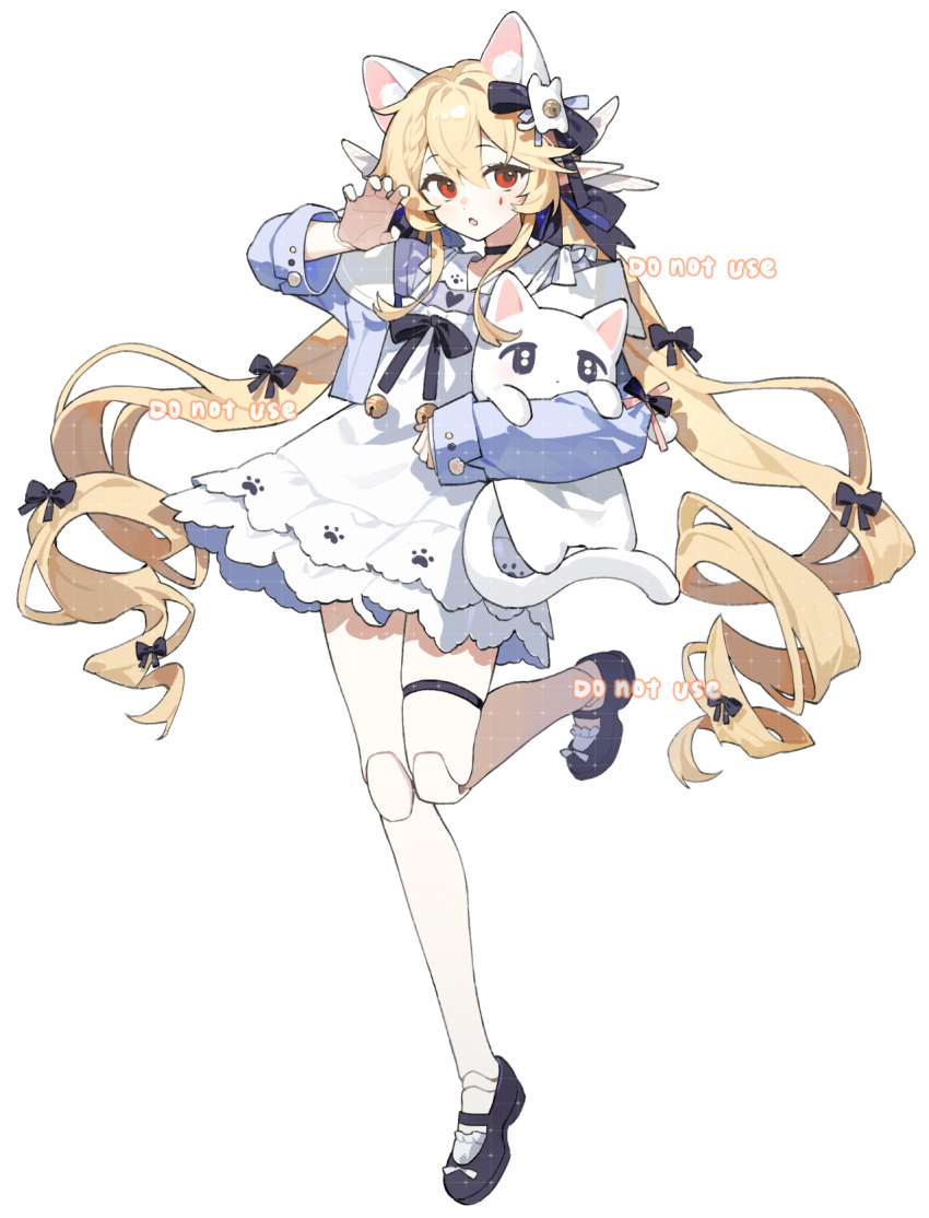 1girl, :o, ame_ame, animal, animal_ear_fluff, animal_ears, black_bow, black_bowtie