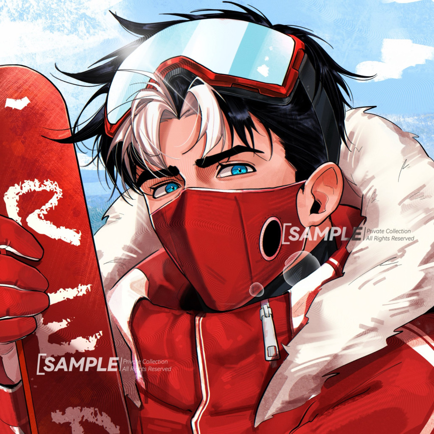 1boy, batman_(series), black_hair, blue_eyes, commentary, dc_comics, gloves, goggles