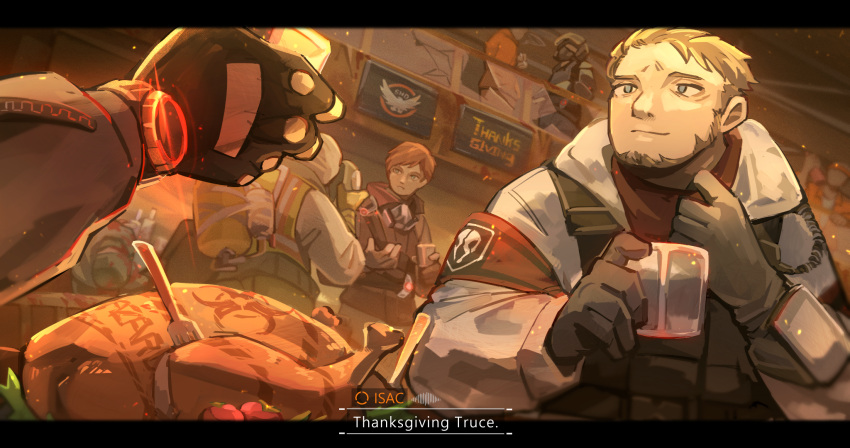 1girl, 5boys, body_armor, bulletproof_vest, camouflage, chest_rig, cleaners, combat_helmet