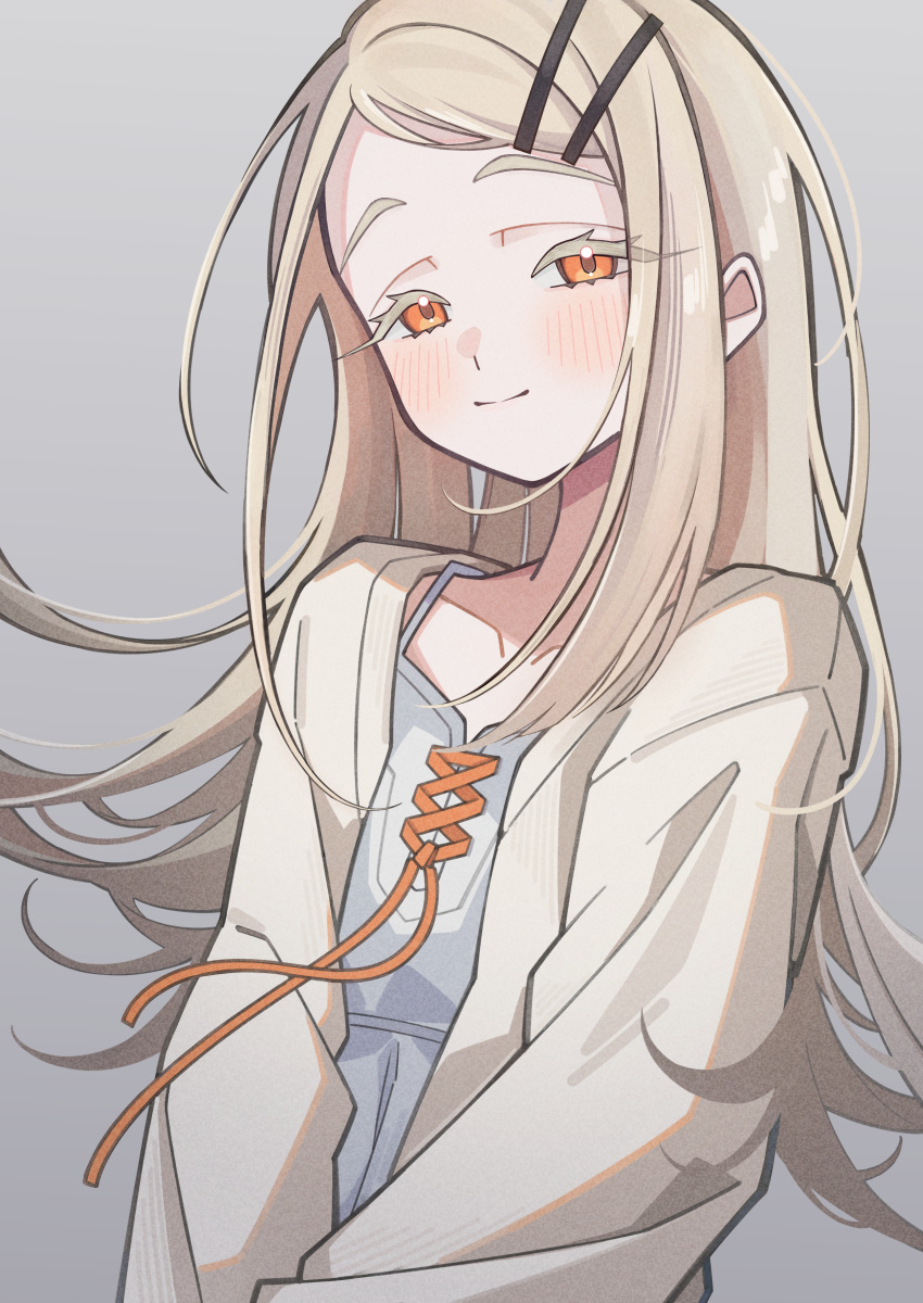 1girl, absurdres, blonde_hair, blush, breasts, colored_eyelashes, gakuen_idolmaster, highres