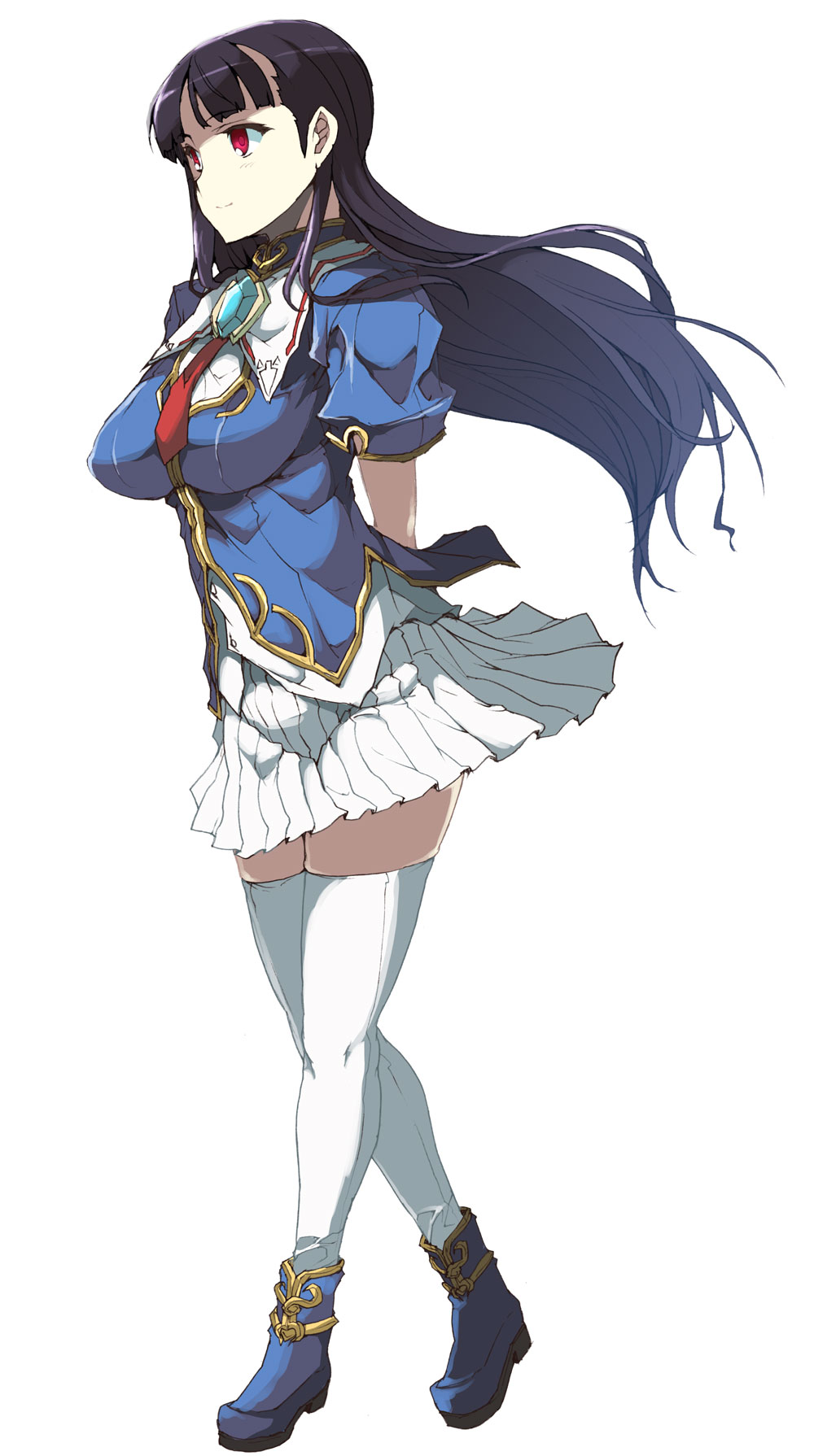 breasts, erect_sawaru, highres, hime_cut, large_breasts, long_hair, pandra, red_eyes