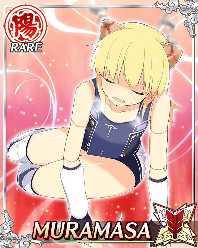 1girl, android, blonde_hair, blue_one-piece_swimsuit, card_(medium), character_name, closed_eyes, doll_joints