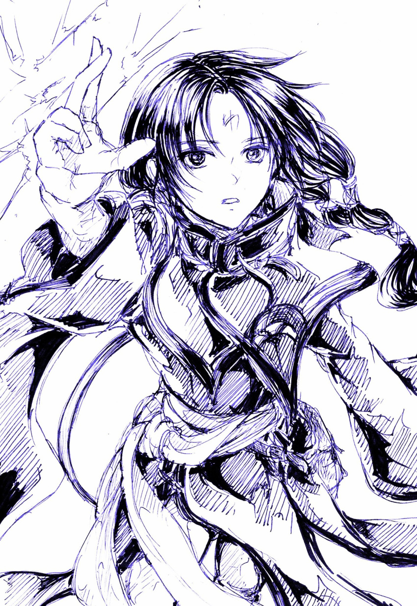 1boy, capelet, commentary_request, facial_mark, fire_emblem, fire_emblem:_path_of_radiance, forehead_mark, highres