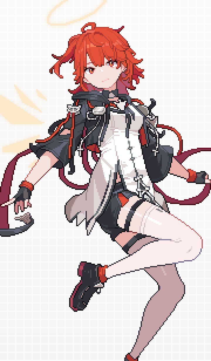 1girl, arknights, black_gloves, black_jacket, black_shoes, black_shorts, breasts, detached_wings