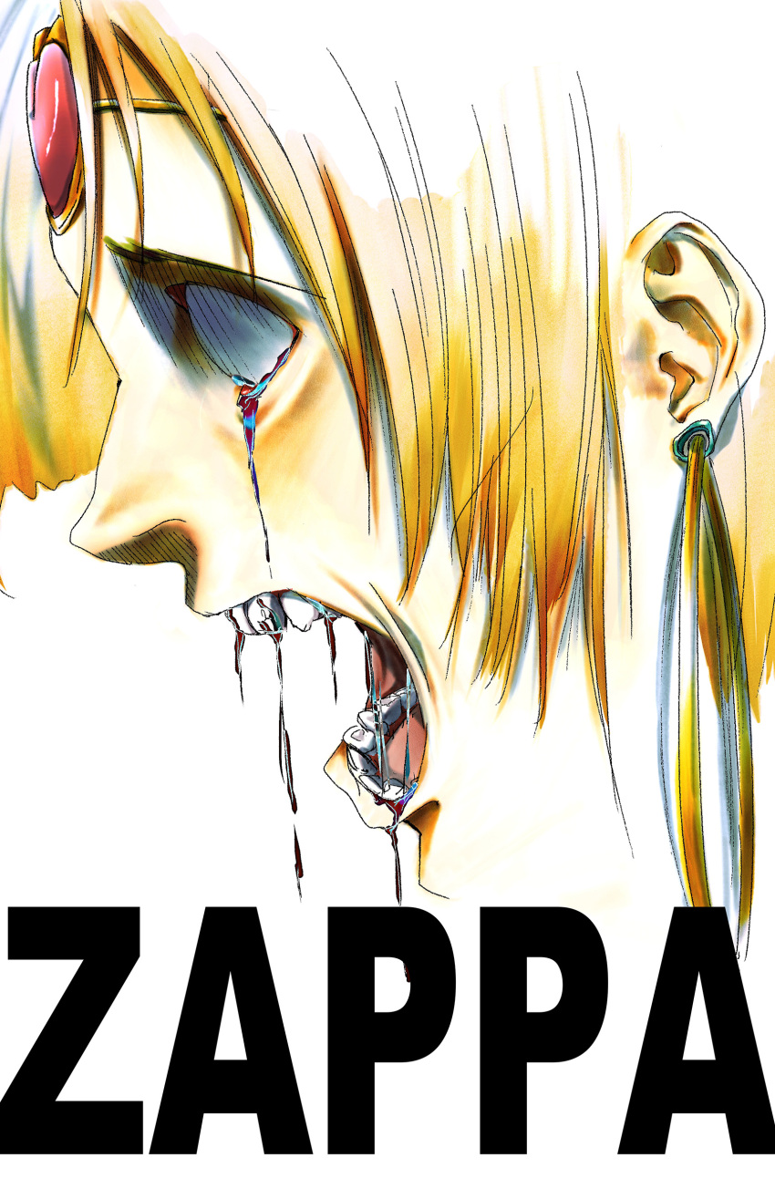 1boy, absurdres, blank_eyes, blood, blood_from_eyes, blood_from_mouth, character_name, circlet
