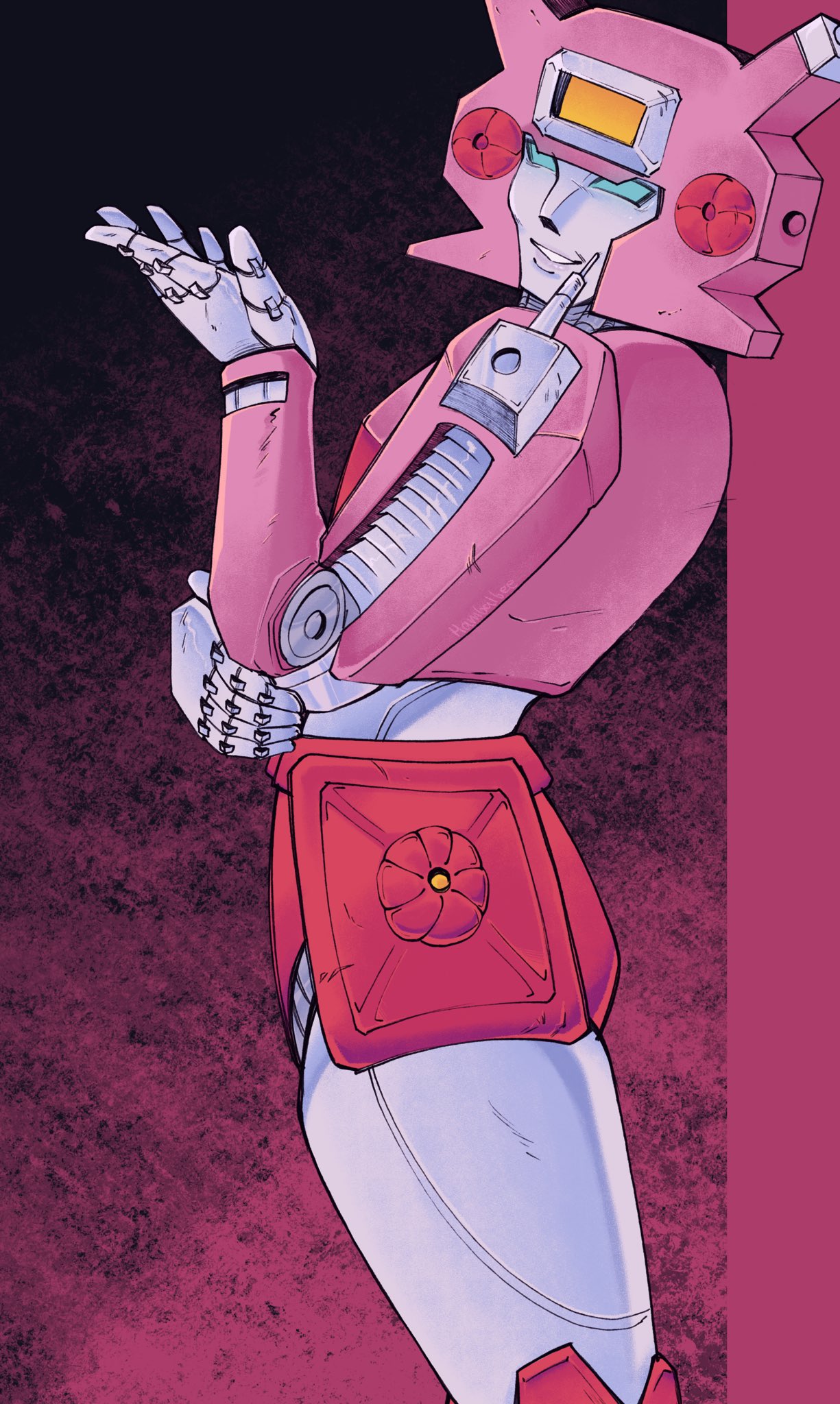 1girl, armor, autobot, blue_eyes, elita_one, hambalbee, helmet, highres