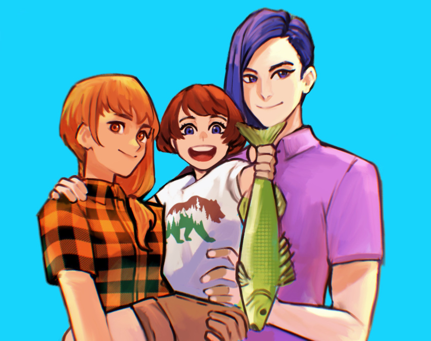 absurdres, family, fire_emblem, fire_emblem:_three_houses, fish, flannel, highres, holding