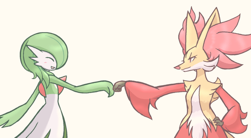 1girl, 1other, ^_^, alternate_hair_length, alternate_hairstyle, animal_ear_fluff, animal_ears, animal_nose