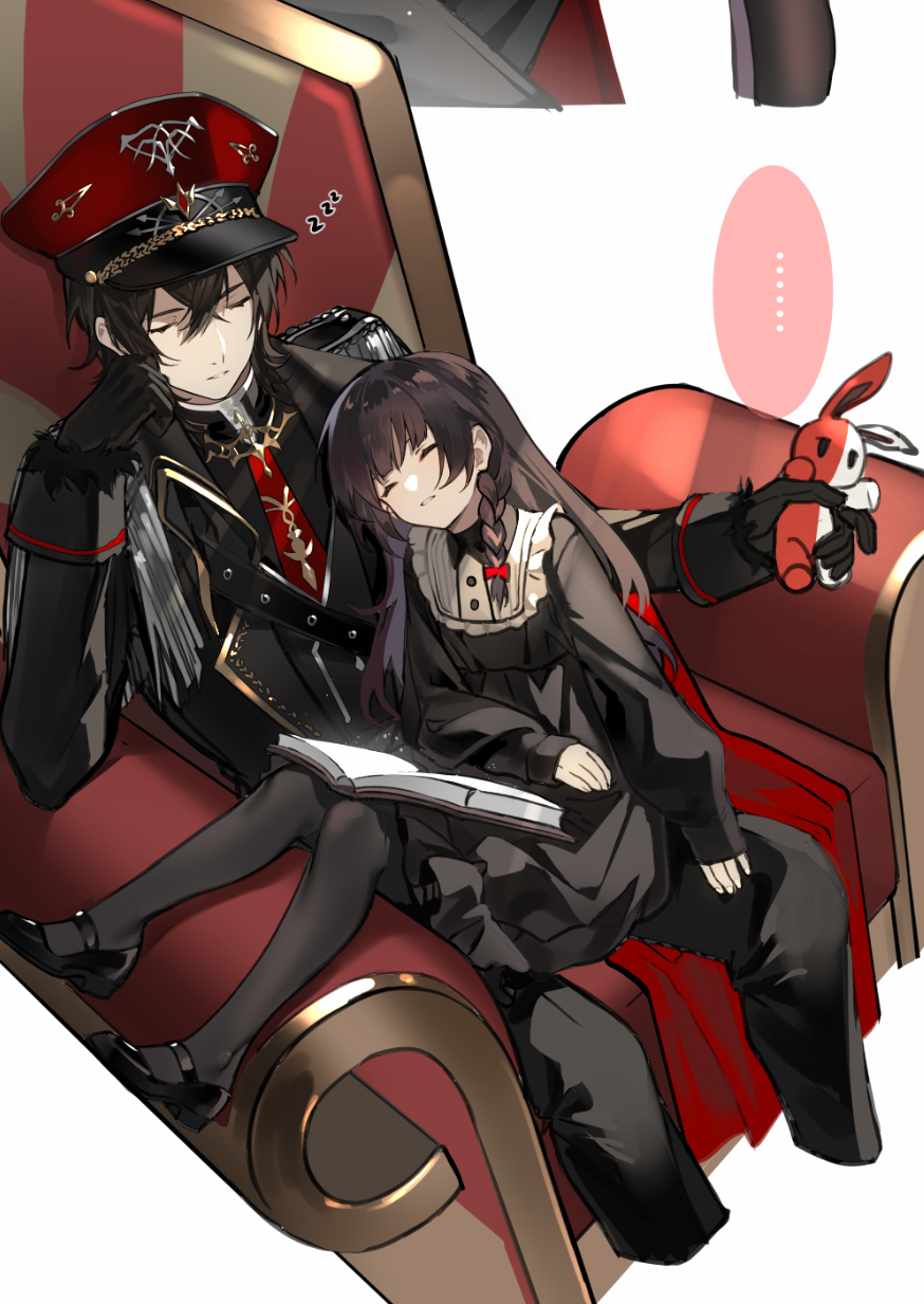 ..., 1boy, 1girl, age_difference, aged_down, ayn_alwyn, ayn_alwyn_(infinite_empire), belt