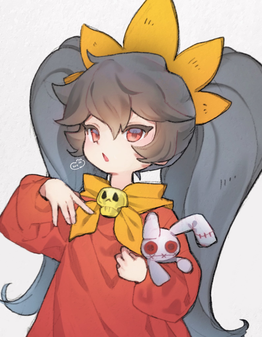 1girl, :o, ashley_(warioware), black_hair, dress, ebichi_(mon600n), hair_between_eyes, hairband
